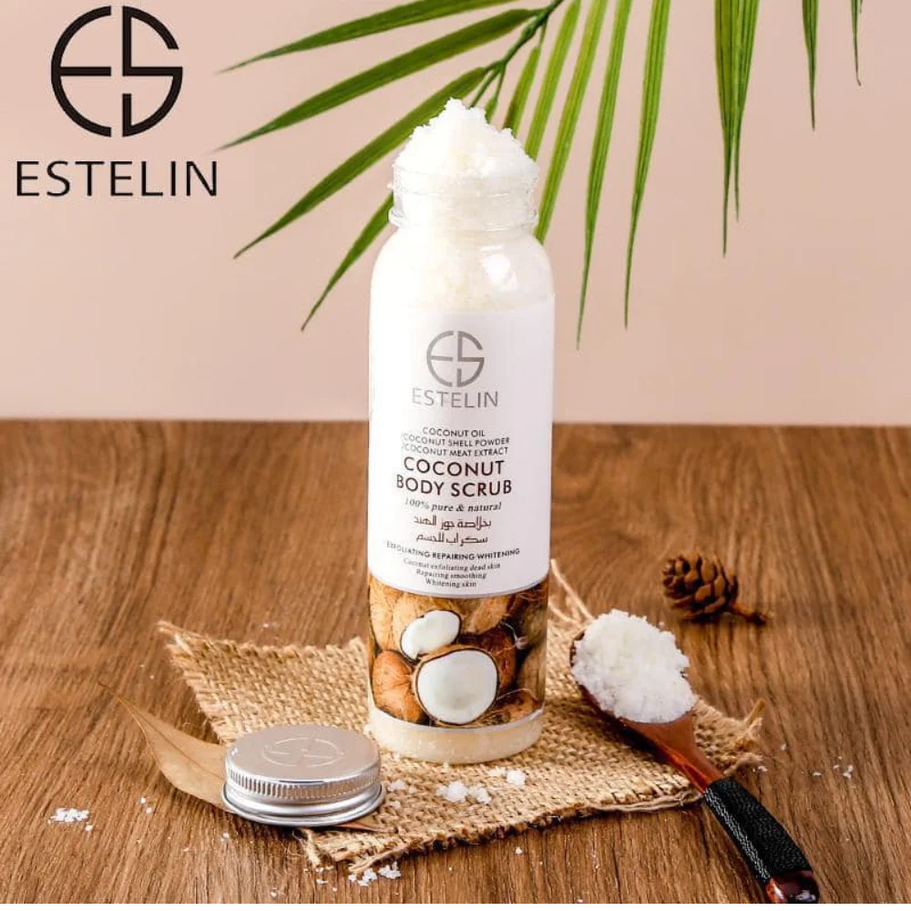 Estelin Coconut Body Scrub- Exfoliating, Repairing & Whitening Estelin Coconut Body Scrub- Exfoliating, Repairing & Whitening