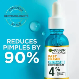 Garnier Fast Clear Serum For Acne Prone Skin - 30ml Info Graphics