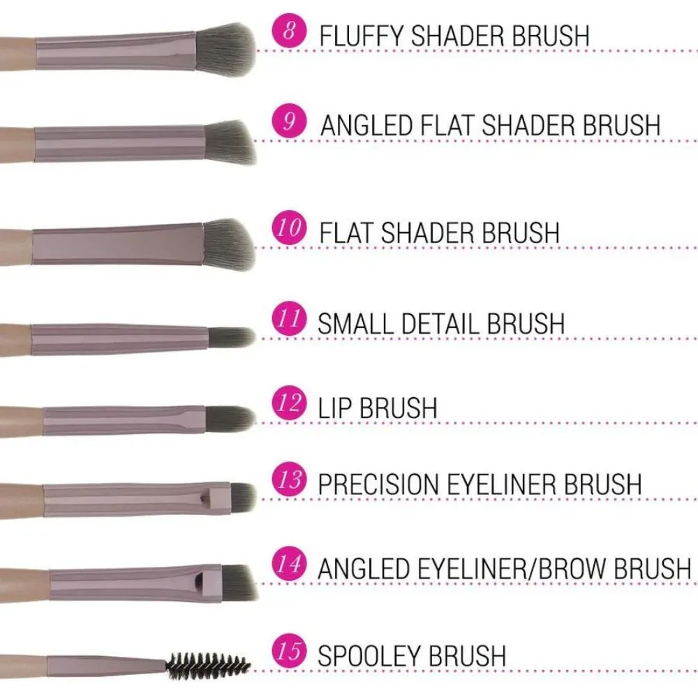 BH Cosmetics Lavish Elegance Brush Set - 15 Pieces with Cosmetic Bag (3) BH Cosmetics Lavish Elegance Brush Set - 15 Pieces with Cosmetic Bag (3)