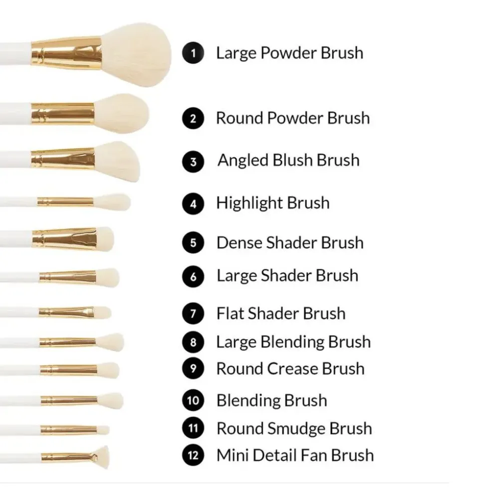 BH Cosmetics There’s Snowbody Like You 12 Piece Brush Set - Info graphics BH Cosmetics There’s Snowbody Like You 12 Piece Brush Set - Info graphics
