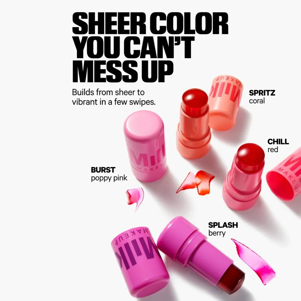 Milk Makeup Cooling Water Jelly Tint Lip + Cheek Blush Stain - Info Graphics