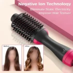 One Step Hot Air Brush Dryer and Styler ( 3in1 Dryer / Straightner / Curler )