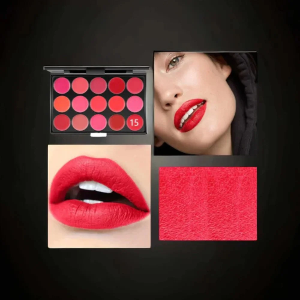 TV Parlour 15 Colors Matte Lipstick Palette