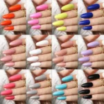 576 Pieces Colorful Fake Nails Box Colorful