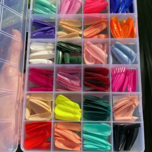 576 Pieces Colorful Fake Nails Box Colorful