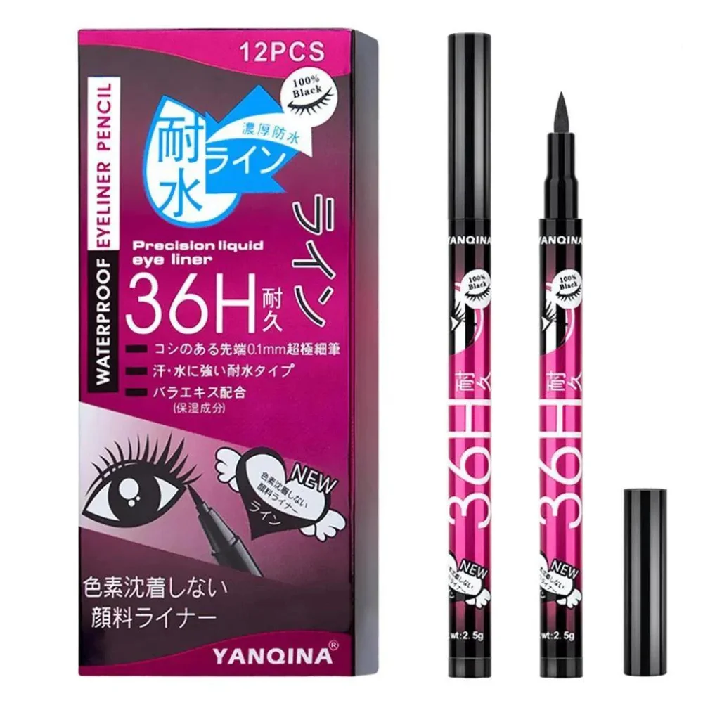 Professional 36H Waterproof EyeLiner Marker Black