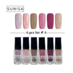 Sunisa 6 Pcs Peel off Nail Polish - Setting A