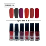 Sunisa 6 Pcs Peel off Nail Polish - Setting B swatches