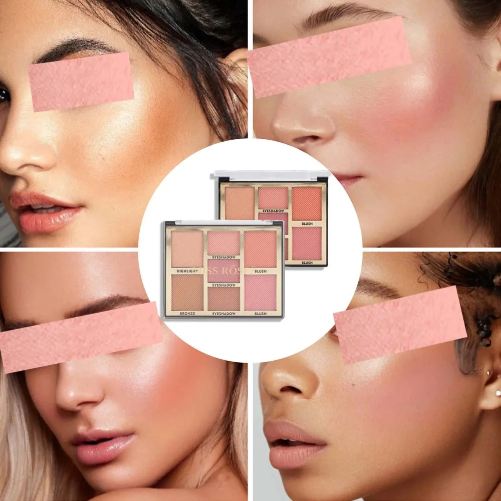 Miss Rose - 7 Colors Blush Bright Shimmer Powder Miss Rose - 7 Colors Blush Bright Shimmer Powder