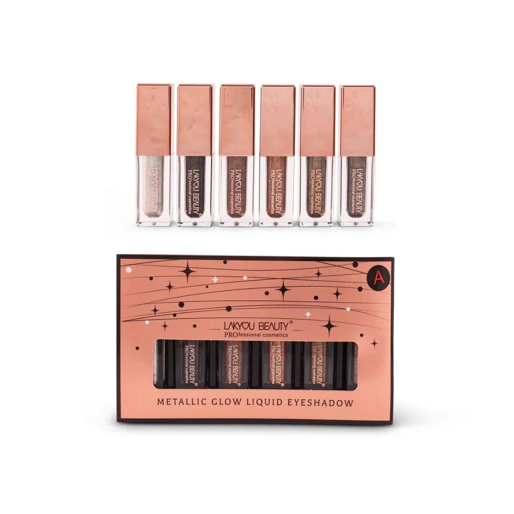 Lakyou Beauty Metallic Glow Liquid Eyeshadow β 6 Shades Set
