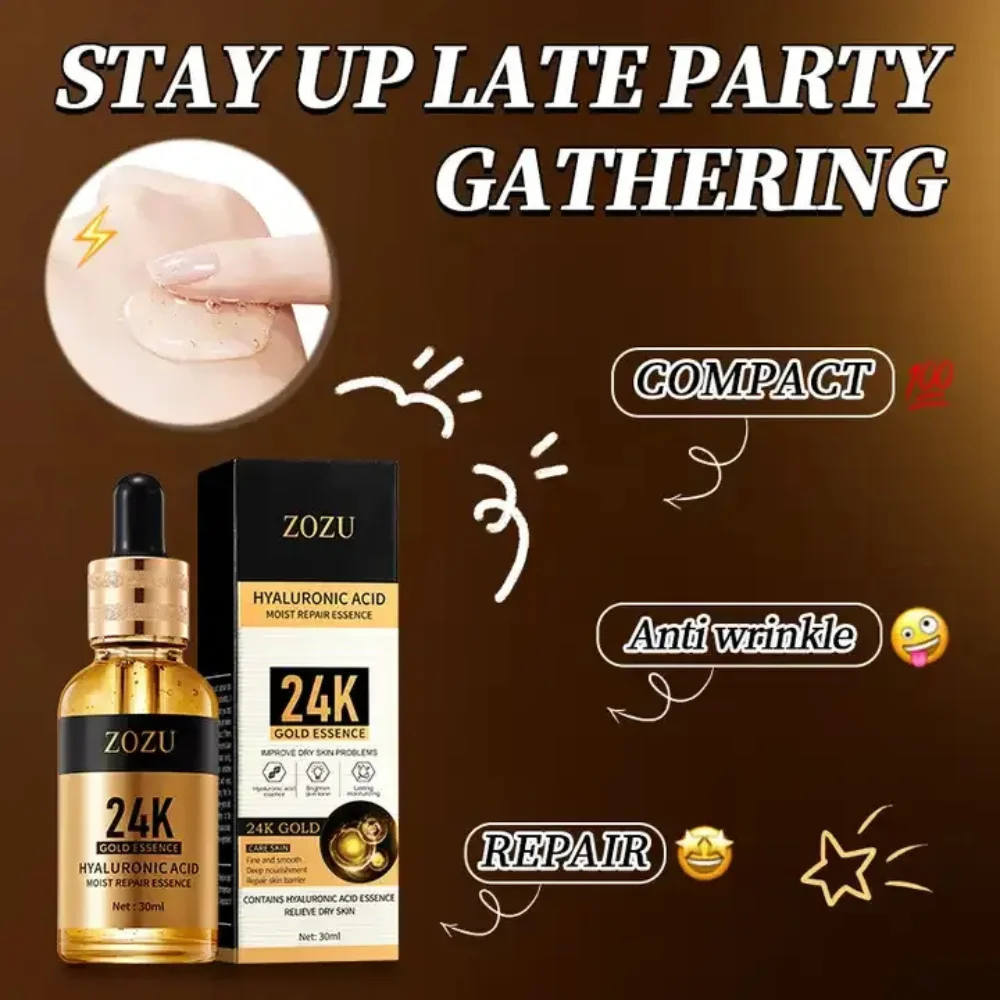 ZOZU 24K GOLD HYALURONIC ACID MOIST REPAIR ESSENCE 30ML