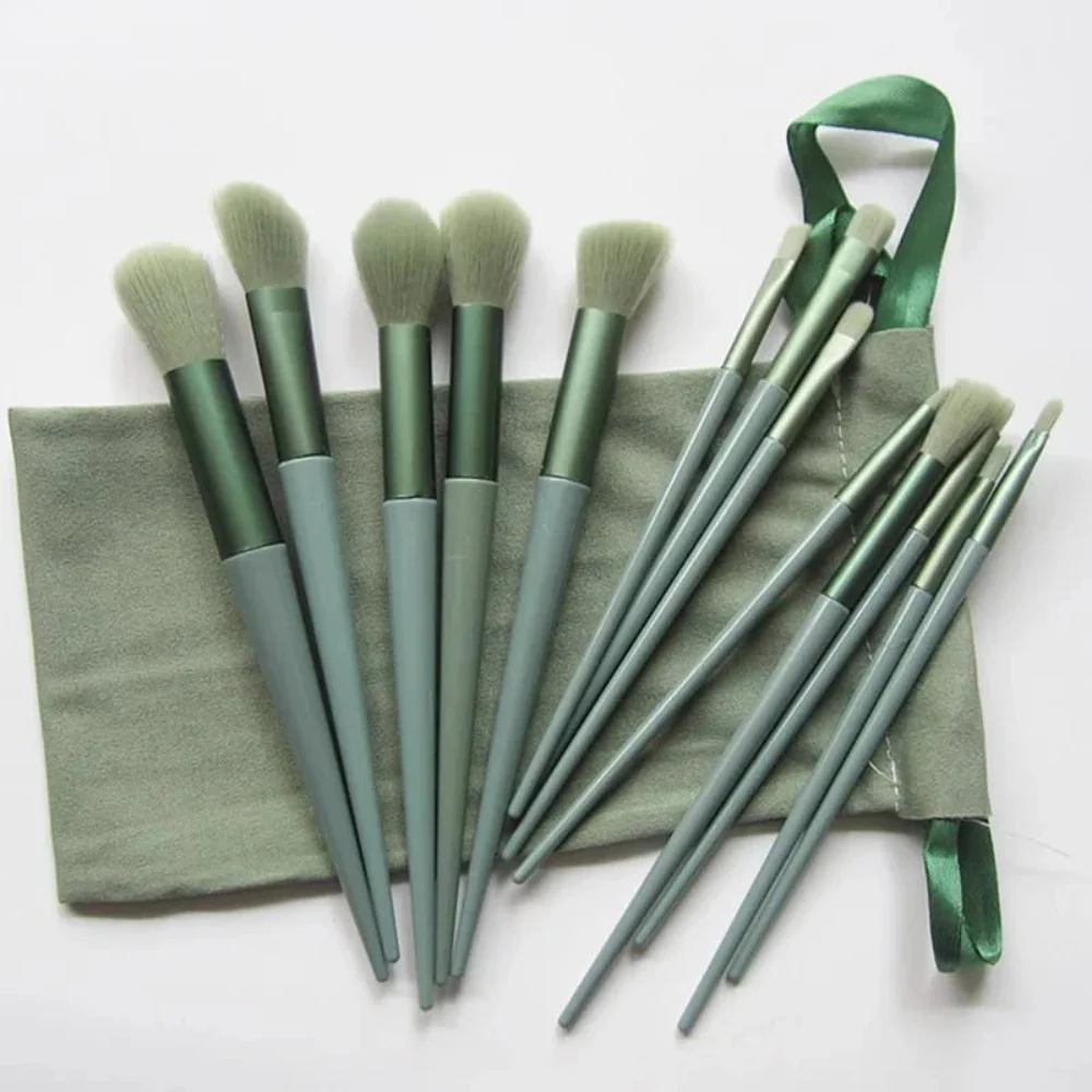 13 Pcs Makeup Brushes Set With Pouch Blending Beauty Soft Make Up Tool