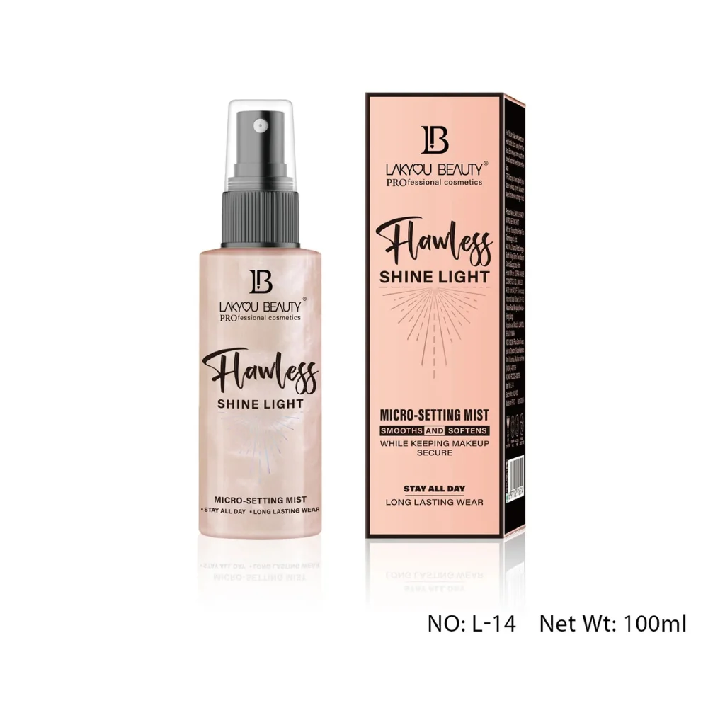 Lakyou Beauty Flawless Shine Light Micro Setting Mist Stay All Day Long Lasting Wear