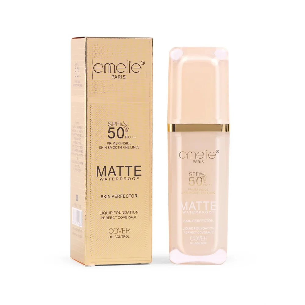 Emelie SPF 50+ Primer Inside Foundation – Matte Oil-Control Waterproof with Perfect Coverage
