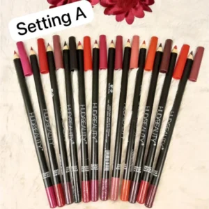 Huda Colored Perfect Matte Eye and Lip Liner Pencils Pack 12 Shades - 1