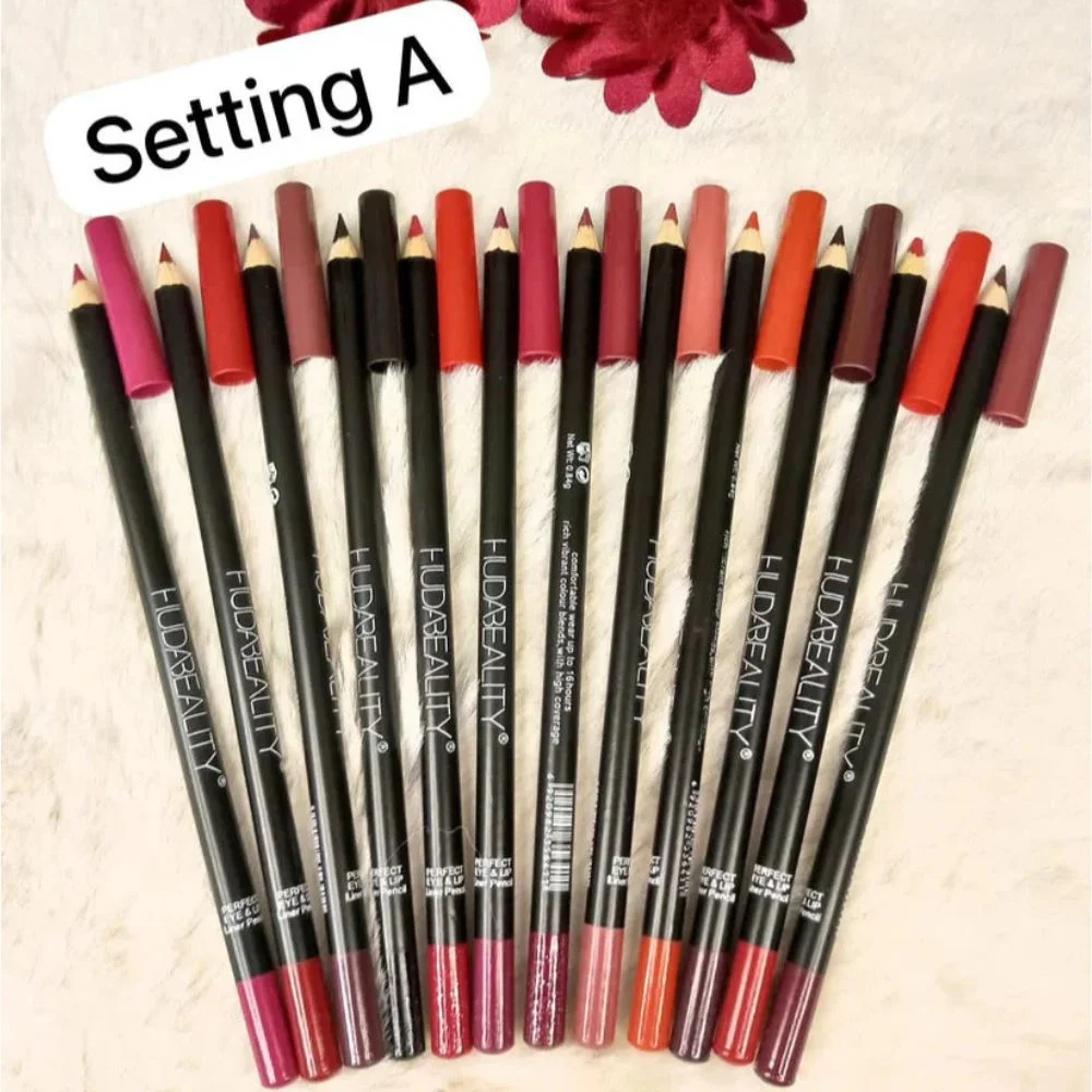 Huda Colored Perfect Matte Eye and Lip Liner Pencils Pack 12 Shades - 1