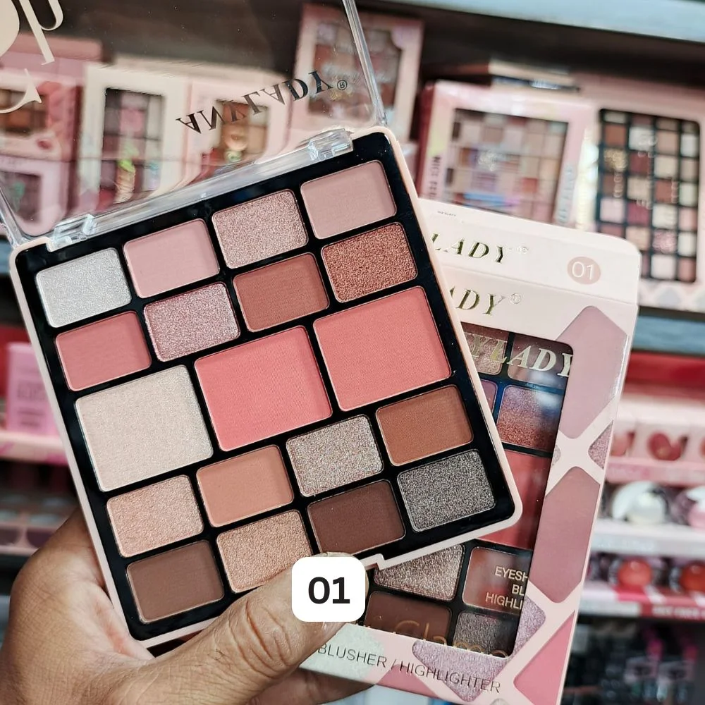 Anylady 19 Colour Eyeshadow & Blushon Palette 01
