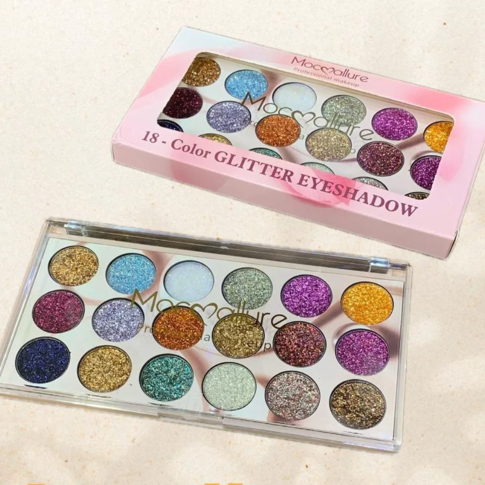 Mocallure 18 Color Glitter Eyeshadow Palette