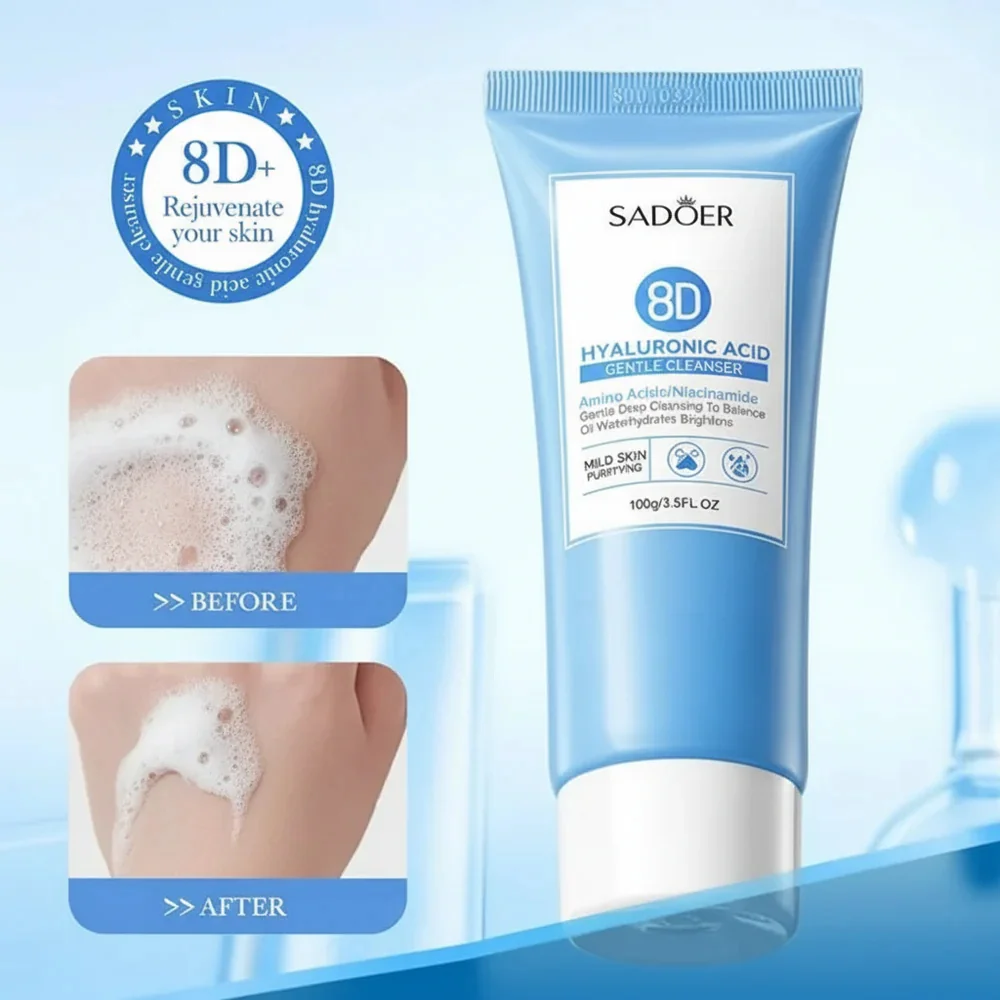 Sadoer 8D Hyaluronic Acid Gentle Facial Cleanser – 100g