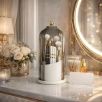 Luxury Acrylic Rotating Makeup Brush Organizer - Holder for Your Beauty Products - 2