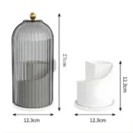 Luxury Acrylic Rotating Makeup Brush Organizer - Holder for Your Beauty Products - 5