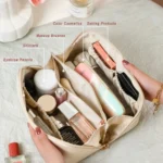 Premium Portable Large Profal Cosmetic Storage Leather Bag - info 3Premium Portable Large Profal Cosmetic Storage Leather Bag - info 3